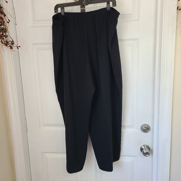 Southern Lady Woman's Elastic Waist Pull Up Pants, Size: 20W Color: Black - Picture 7 of 11